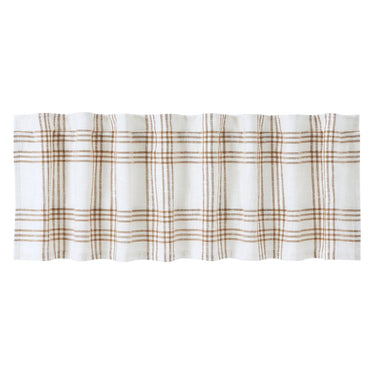 Wheat Plaid Valance Curtain 19x72 VHC Brands - The Fox Decor